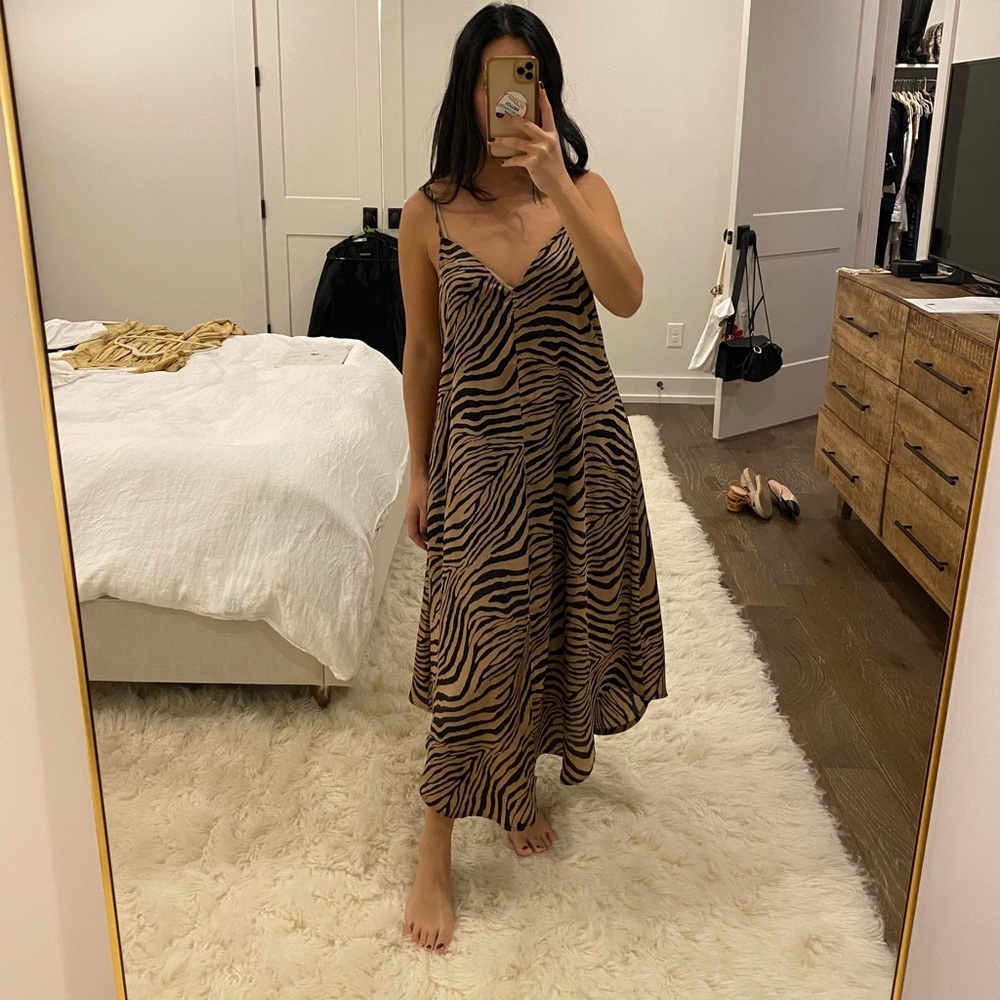 Animal print maxi dress